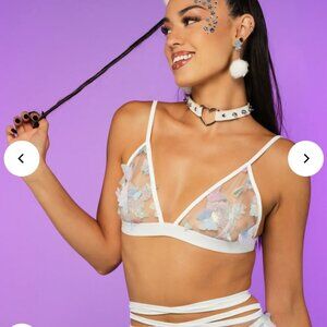Butterfly mesh bra
